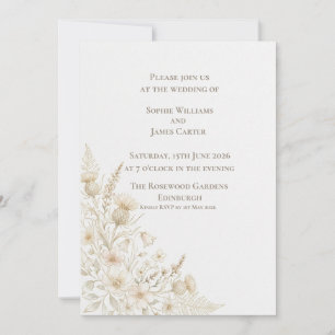 Convites Casamento no Canto Botânico de Flores Silvestres d