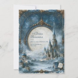 Convites Casamento no Castelo Azul Celestial