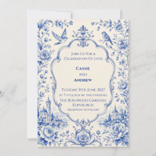 Convites Casamento no Castelo Azul Chinoiserie
