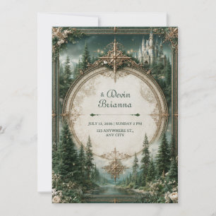 Convites Casamento no Castelo da Floresta Esmeralda