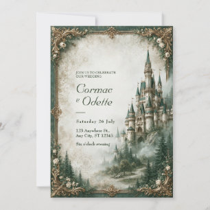 Convites Casamento no Castelo da Névoa Esmeralda