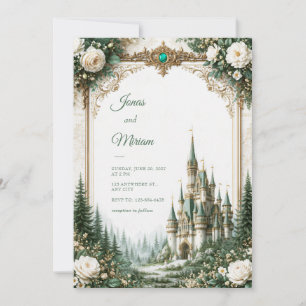 Convites Casamento no Castelo da Rosa Esmeralda