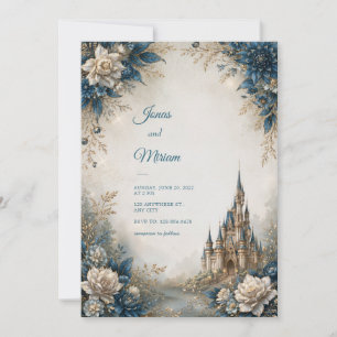 Convites Casamento no Castelo de Marfim Azul