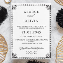 Casamento Nó Celta Preto Branco