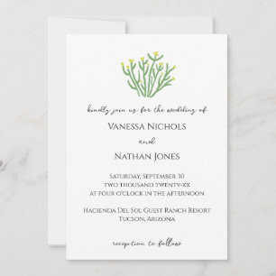 Convites Casamento no Deserto de Cholla Cactus Chlower Amar