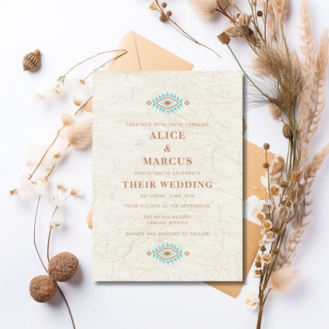 Convites Casamento no Deserto do Sudoeste (Southwestern Desert Wedding Invitation)