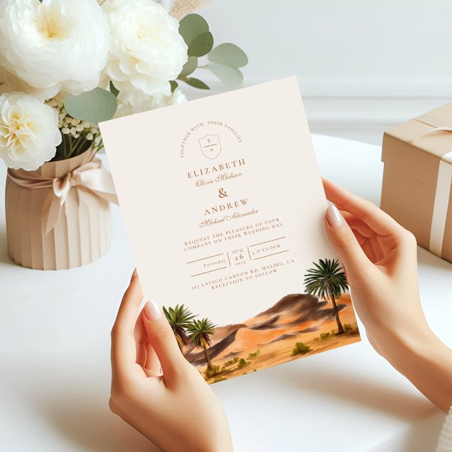 Convites Casamento no Deserto Pintado (Criador carregado)