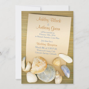 Convites Casamento no Destino Beach Shells Recepção Apenas