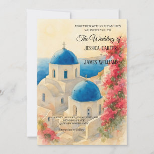 Convites Casamento no Destino da Ilha Grega de Santorini