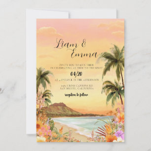 Convites Casamento no Destino de Praia Maui Havaí