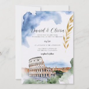 Convites Casamento no Destino Itália Roma paisagem