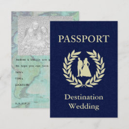 Convites casamento no destino passaporte