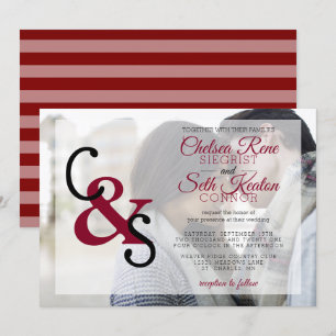 Convites Casamento no Dia Moderno ou Aniversário - Marrom 