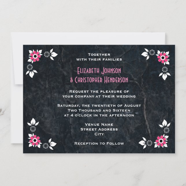 Convites Casamento no Estilo Diner dos Anos Cinquenta (Frente)
