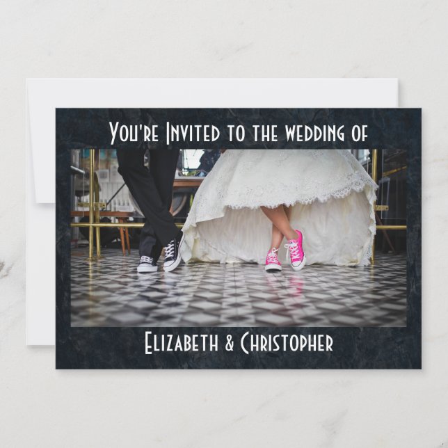 Convites Casamento no Estilo Diner dos Anos Cinquenta (Frente)