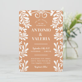 Convites Casamento no estilo Hacienda Mexicana Terracota Ta