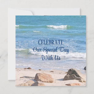 Convites Casamento no Exterior da Praia Fotográfica do Ocea