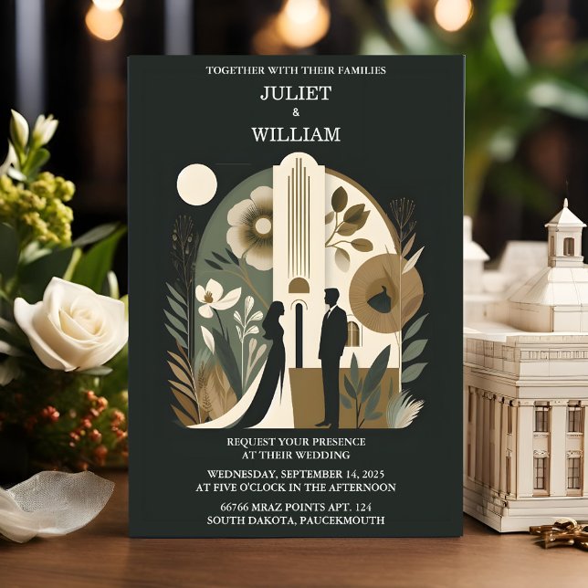 Convites Casamento no Fórum Boêmio Ousado Rápido dos Anos 7 (Criador carregado)