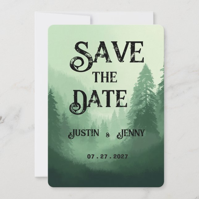 Convites Casamento no Green Forest (Frente)