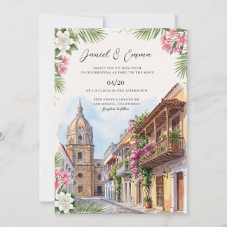Convites Casamento no Horizonte de Cartagena Colômbia