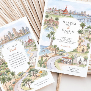 Convites Casamento no Hotel Coronado Balboa Park em San Die