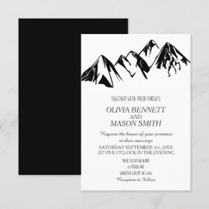 Convites Casamento no interior do Lago Montanha Winter Rock