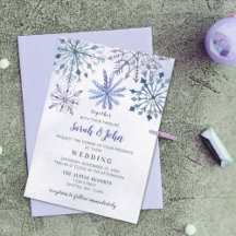 Casamento no inverno Azul de Flocos de Neve com Aq