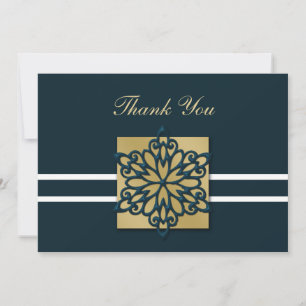 Convites casamento no inverno Azul Obrigado
