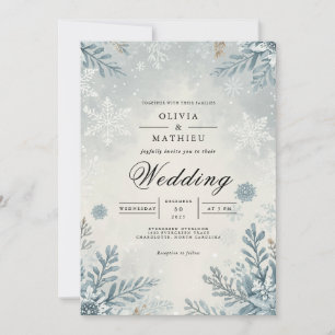 Convites Casamento no inverno Botânico de Frost Eetal