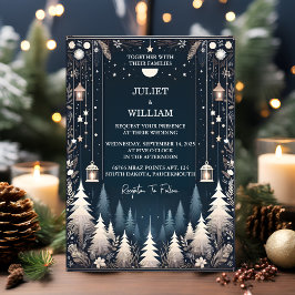Convites Casamento no inverno Brilhante das Estrelas Russas