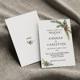Convites Casamento no inverno com ramificações do cabo