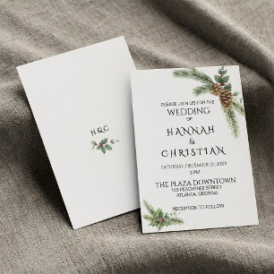 Convites Casamento no inverno com ramificações do cabo