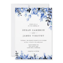 Casamento no inverno de Aquarela Azul Marinho Bran