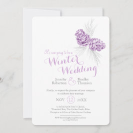 Convites Casamento no inverno de cinzas roxas de Cones art