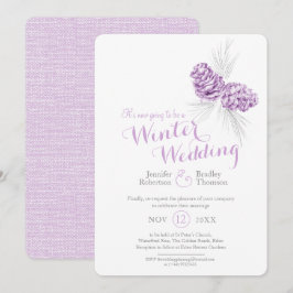 Convites Casamento no inverno de cinzas roxas de Cones art