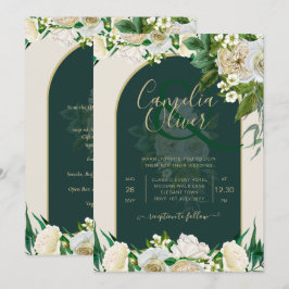 Convites Casamento no inverno de Douradas Rosas Brancas Ver