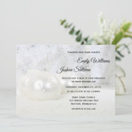 Convites Casamento no inverno de Natal Branco