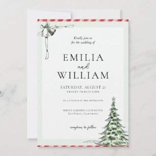Convites Casamento no inverno de Natal Elegante