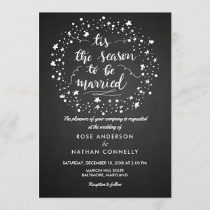 Convites Casamento no inverno do Natal do quadro escrito