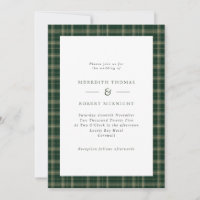 Casamento no inverno escocês Green Tartan