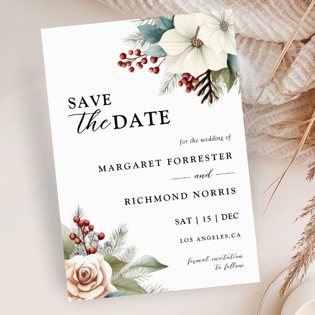 Convites Casamento no inverno Floral Azul Russo Dusty (Criador carregado)