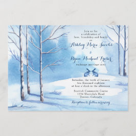 Convites Casamento no inverno Invitation Watercolor Trees R