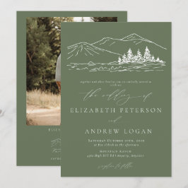 Convites Casamento no inverno | Montanhas russas da florest