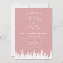 Casamento no inverno rosa e branco elegante modern