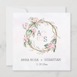 Convites *~* Casamento no inverno Snow Berry Boho RSVP AR12