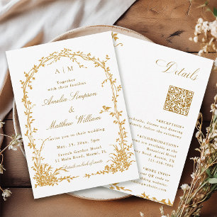 Convites Casamento no Jardim Botânico Arqueado Âmbar Tudo e