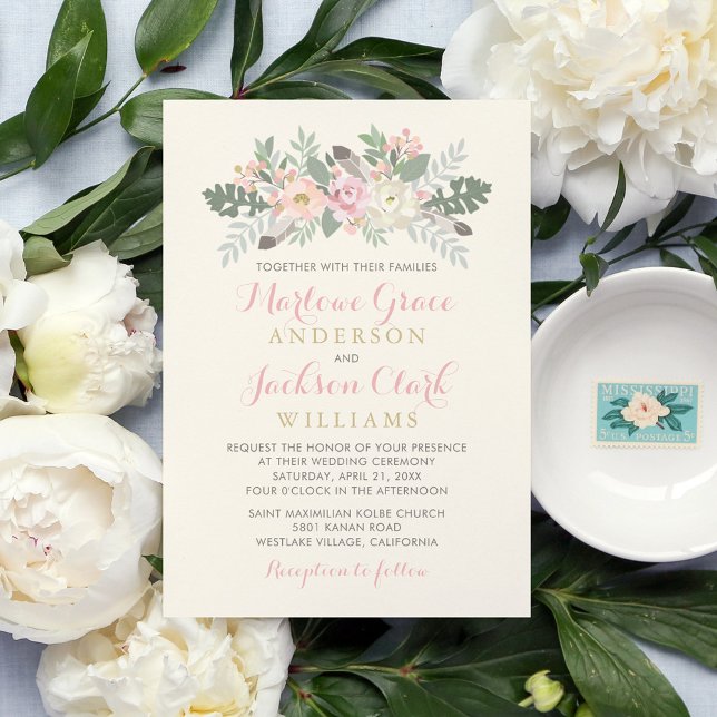 Convites Casamento no Jardim Botânico Blush (Criador carregado)