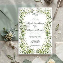 Convites Casamento no Jardim Botânico Verde Delicado e Eleg