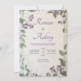 Convites Casamento no Jardim com Vinha de Lavanda Botânica