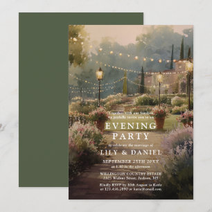 Convites Casamento no Jardim Country Watercolor Festa Notur